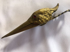 ANTIQUE VICTORIAN BRASS HERON