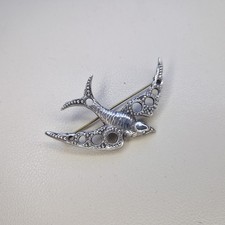 Antique Swallow Bird Brooch