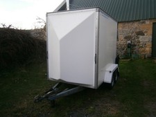 used twin axle box van trailer
