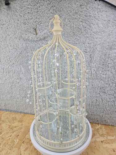 Large cream decorative cage - decorative,