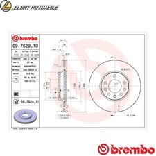 2x BRAKE DISC 09.7629.11 FOR CHEVROLET ZAFIRA OPEL MERIVA/VAN/MPV ASTRA/G 2.0L
