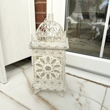  Metal cream caged Moroccan