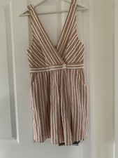 ZARA TRF -  Cute little striped Pinafore Dungarees dress - Size M