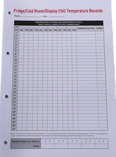 Temperature Fridge Record Forms Hole 24 Month Safer Food Better Business 2025