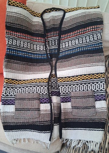 Mexican poncho vest - poncho,