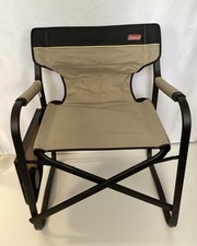 Coleman Khaki Fold Out Camping Chair With Table.