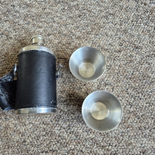 Stainless steel hunting flask - stainless,