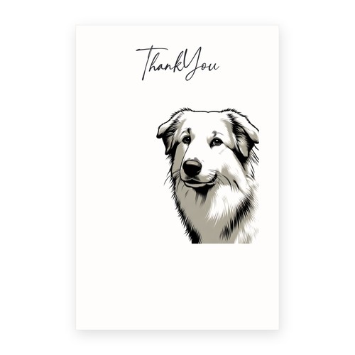 Distinctink thank you greeting - you,