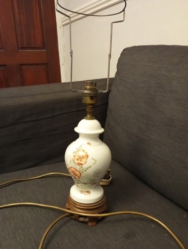 Vintage lamp vase - vintage, floral