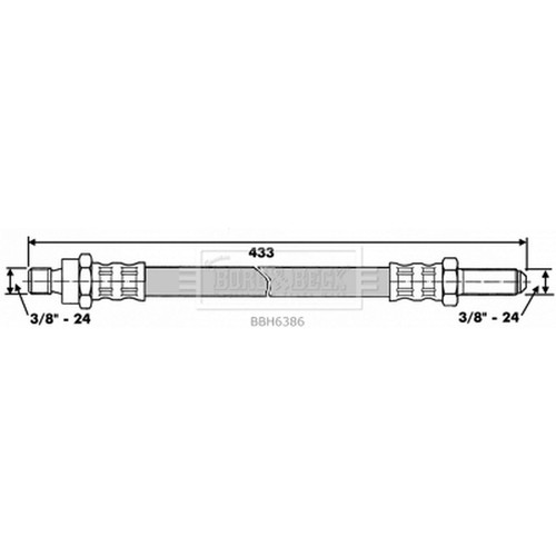 Brake hose bbh6386 borg - &, beck