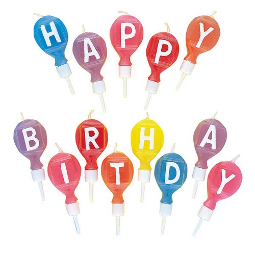 Happy birthday round letter - round,