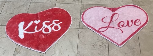 Custom heart shaped floor rugs - shaped,