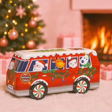 Christmas Camper Van Shortbread Biscuit Tin | Scottish Shortbread Gift | Festive