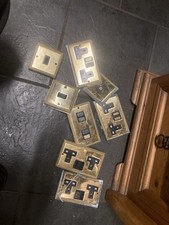 Job Lot Brass Switches Double Gang Aerial Socket Light 4 Gang Socket