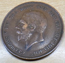 George V 1932 - (Rare, Low Mintage) One Penny - 1d Coin