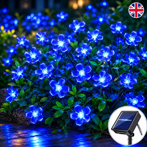 Solar garden flower string - solar,
