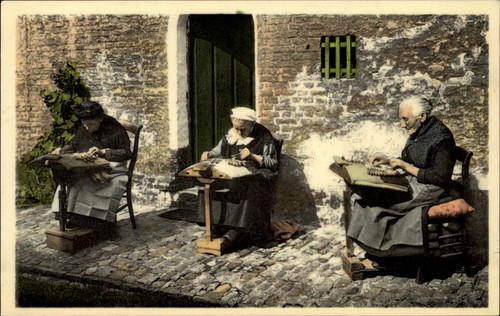 Lace makers bruges - lace, belgium