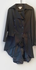 Chic Star Vintage Black Cotton Tail Coat UK 12 Goth /Steampunk/Halloween