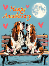Happy Anniversary Basset Hound