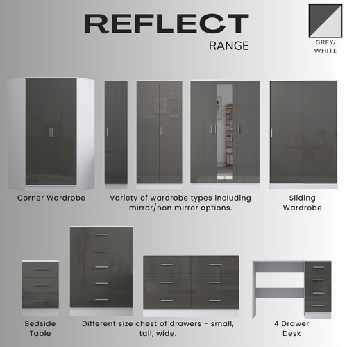 Reflect high gloss bedroom - high,