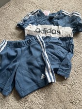 Kids Baby Blue And White Adidas Clothes Set Age 12-18 Month