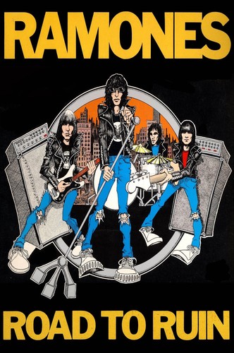 Ramones road ruin poster - ramones,