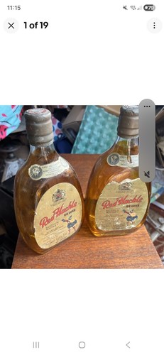 Empty red hackle whisky - x,