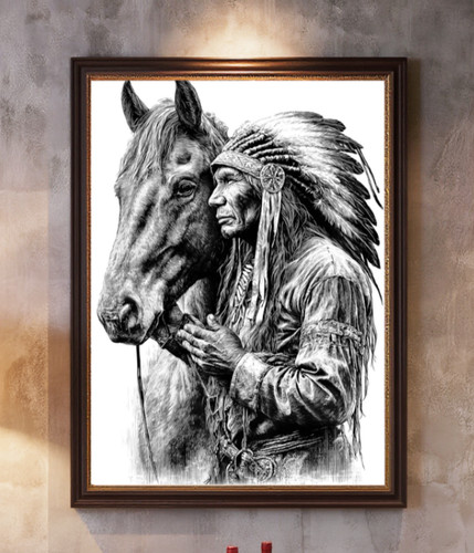 Native american indian chief - native,