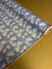 4 metres Blue Flowers Printed