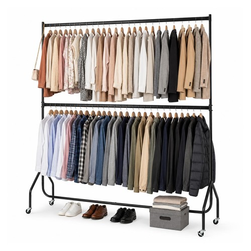Clothes rail two tier - two, heavy