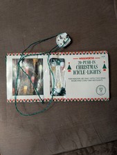 Old Woolworths 20 Push In Christmas Icicle Lights - Indoor Use - Vintage