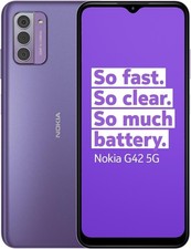 Nokia G42 5G  128GB 6GB RAM Android SmartPhone Unlocked Sim Free  Purple Grey