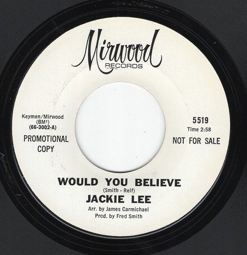 Jackie lee would you believe - lee,