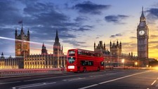 London Red Bus UK City Canvas