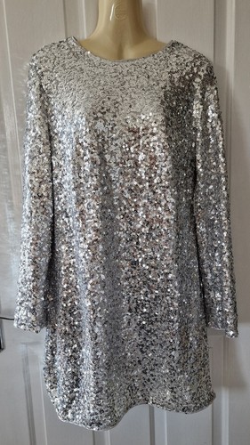 Silver sequinned dress - h&m,