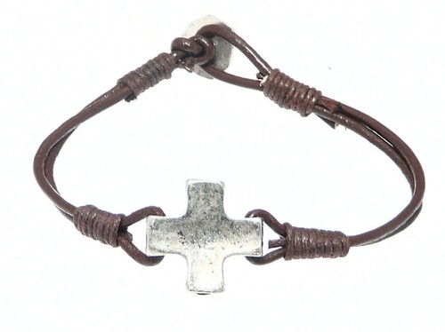Leather cord bracelet wrap - bracelet,