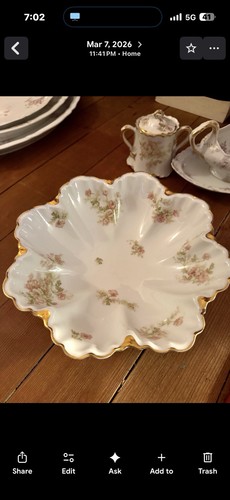 Antique limoges set pink - limoges,