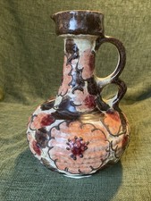 Vintage  Floral Glaze VASE JUG Mid Century W Germany VGC 1300 10 10, W270