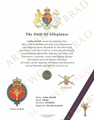 Welsh guards personalised - welsh,