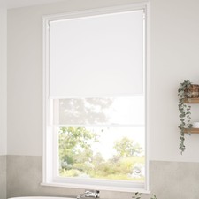 Blinds2Go Atom Pure White Double Roller Blind 73.5cm width x 56cm drop RRP £93