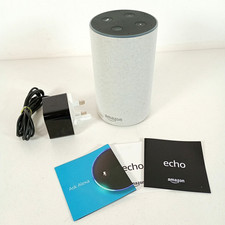 Amazon Alexa 2nd Generation Smart Bluetooth Speaker Heather Grey Tested & Reset
