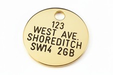 DEEPLY ENGRAVED SOLID BRASS