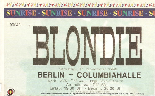 Blondie concert 1998 - blondie,