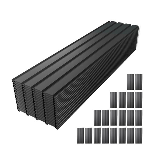 20pcs 8in galvanized metal - 72.8in,