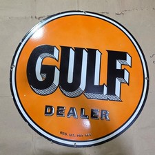 GULF DEALER PORCELAIN ENAMEL