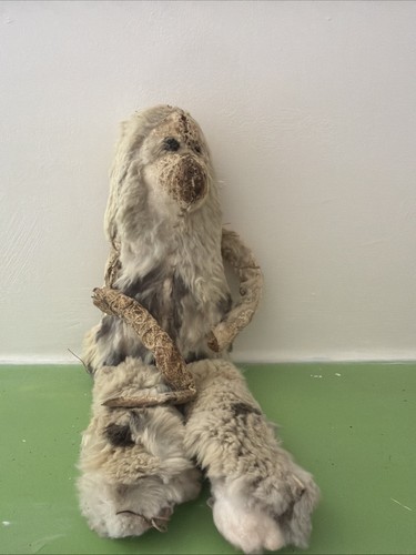 Vintage fur covered monkey - vintage,