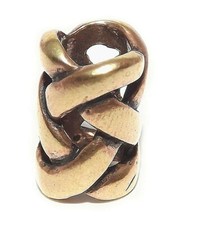 Double Knot Viking Celtic beard hair bead (6mm hole, made from Solid Bronze)