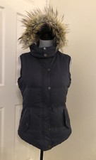 Ladies Fat Face Blue Faux Fur