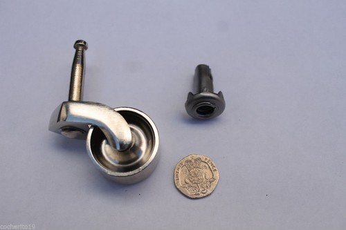 Chrome castors peg type - castors,