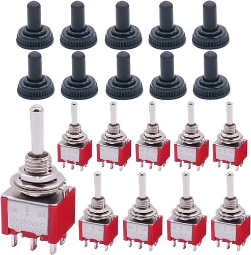 10pcs mini toggle switch dpdt - 10pcs,